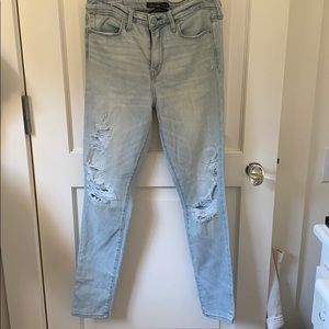 Abercrombie light wash high waisted jeans